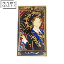 Custom Handsome Star Lapel Pin Art Excellent Design South Korea's Stars Gold Glitter Rectangle Hard Enamel Badge For Gift