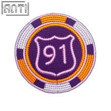 Custom Number 91 Design Embroidery Boutique Art Excellent Design The Purple And Orange Circle Embroidery Applique For Gift