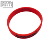 Custom Red Round PVC Silicone Bracelets Multiple Color Embossed Logo Design Bulk Cheap Club Sports Silicone Bracelets For Gift