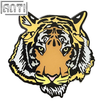 Producer Cartoon Mighty Tiger Head Design Badges Cute Little Animal Head Black Nickel Metal Badges Make An Enamel Pin For Gift