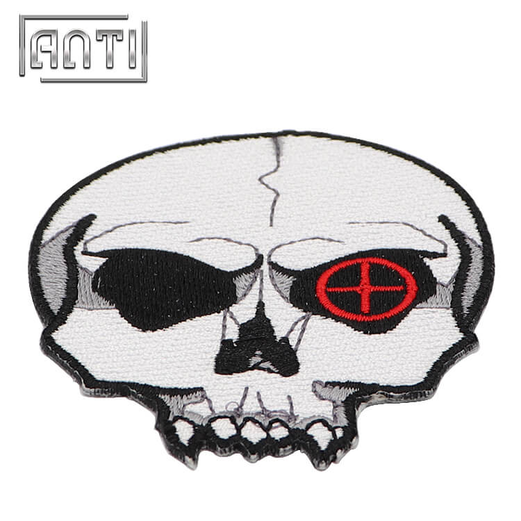 Embroidery Patches Custom Embroidered Patches for Clothing Skull Embroidery Pattern