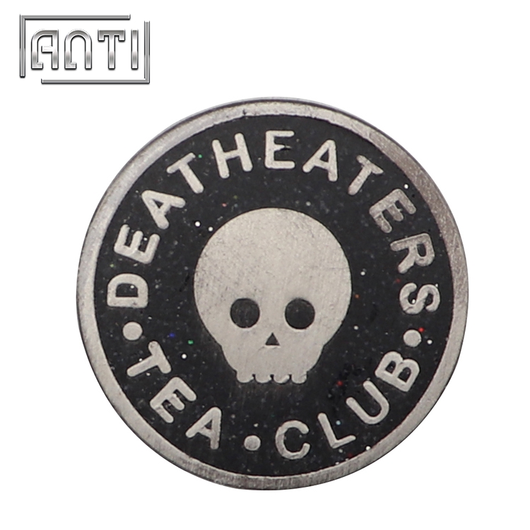High Quality Skull Enamel Badge Lapel Pins Club Badge Logo Pins