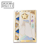 Custom Cartoon Oblong Beautiful Glass Dream French Design Lapel Pin Wholesale Manufacturer High Quality Gold Metal Badge