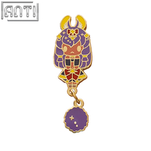 Custom Purple Hair Beautiful Girl Rabbit Ears Lapel Pin Japanese Cartoon Hard Enamel Pins For Clothes Bag Gift