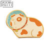 Custom Cartoon Cute Astronaut Puppy Design Lapel Pin Wholesale Manufacturer Hard Enamel High Quality Gold Metal Badge