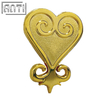 Supplier Interesting Gold Heart Pin Company Logo Advertising Pattern Family Crest Gold Metal Soft Enamel Badge For Friend Gift