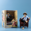 Boxed Sailing One Piece Sofa Straw Hat LUFFY Figure Sitting Animation Garage Kit Car Decoration Tide Play Doll Machine