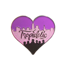 Wholesale Manufacturer purple and black beautiful heart-shaped letter glitter soft enamel black nickel Lapel Pin