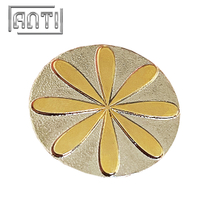 Custom Round Chrysanthemum Die Cast Gold Metal Soft Enamel Zinc Alloy Lapel Pin For Girls Gift