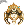 Custom Cartoon Handsome Beautiful Wizard Wings Divination Design Lapel Pin High Quality Gold Metal Hard Enamel Badge For Gift
