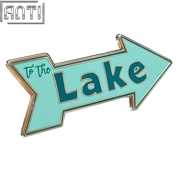 Distributor Light Blue Sign To Happiness Pin Cartoon Cute High Quality Silver Metal Hard Enamel Make An Enamel Pin For Gift