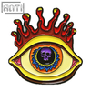Bulk Cartoon Scary Eyes Skeleton Pin Colorful With Big Eyes Black Nickel Metal Soft Enamel Badge Make An Enamel Pin For Gift