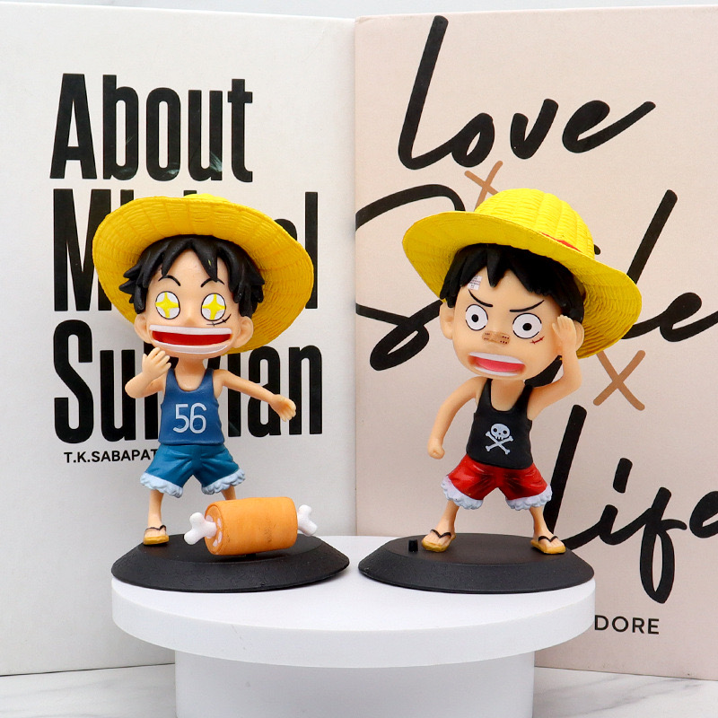 Animation Garage Kit Pirate Nautical King Garage Kit Model Q Version Of Luffy Tide Play Desktop Car Decoration Wholesale