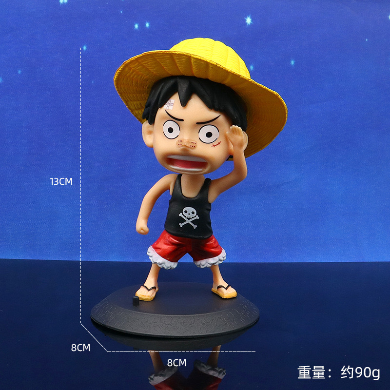 Animation Garage Kit Pirate Nautical King Garage Kit Model Q Version Of Luffy Tide Play Desktop Car Decoration Wholesale