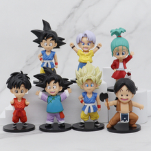 Dragon Ball Seven-Piece Car Decoration Car Decoration Wukong Net Red Blind Box Peripheral Animation Garage Kit Wholesale