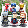 Avengers Car Carrying Ornaments Captain America Superman Spider Animation Garage Kit Model Console Decoration