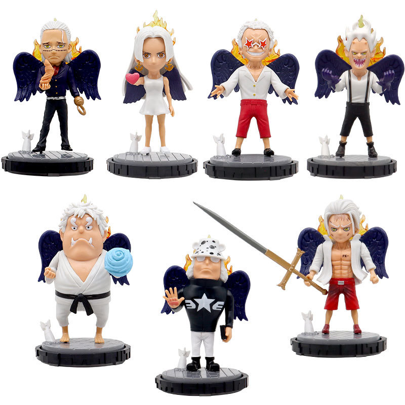 One Piece Model Garage Kit Animation Peripheral Q Version Doll Set Car Decoration Twist Egg Blind Box Doll Wholesale