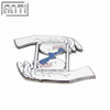 Personalized Custom Design Shape Hand And Sand Clock Glitter Plate Nickel Zinc Alloy Hard Enamel Badge 