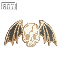 Wholesale manufacturer black and white Halloween cool pattern hard enamel zinc alloy lapel pin