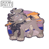 Custom Handsome and powerful lion Lapel Pin Cartoon America Cartoon Animal Movie Black Nickel Metal Badge For Clothes Bag Gift