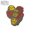 Many famous people face pin yellow and red celebrity head portrait Black Nickel Soft Enamel Lapel Pin Badge Brooch