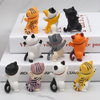 10 Solid PVC Turn To Applaud The Cat Garage Kit Animation Peripheral Cartoon Kitten Doll Car Decoration