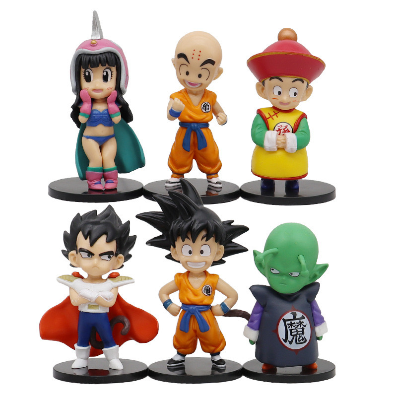 Dragon Ball 6-Piece Set Of Net Celebrity WUKONG Garage Kit Blind Box Decoration Animation Garage Kit Wholesale Car Decoration Car Decoration