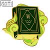 Personalized Green Cartoon Grimoire Lapel Pin Wholesale Manufacturer Gold Metal Hard Enamel Badge Make An Enamel Pin For Gift
