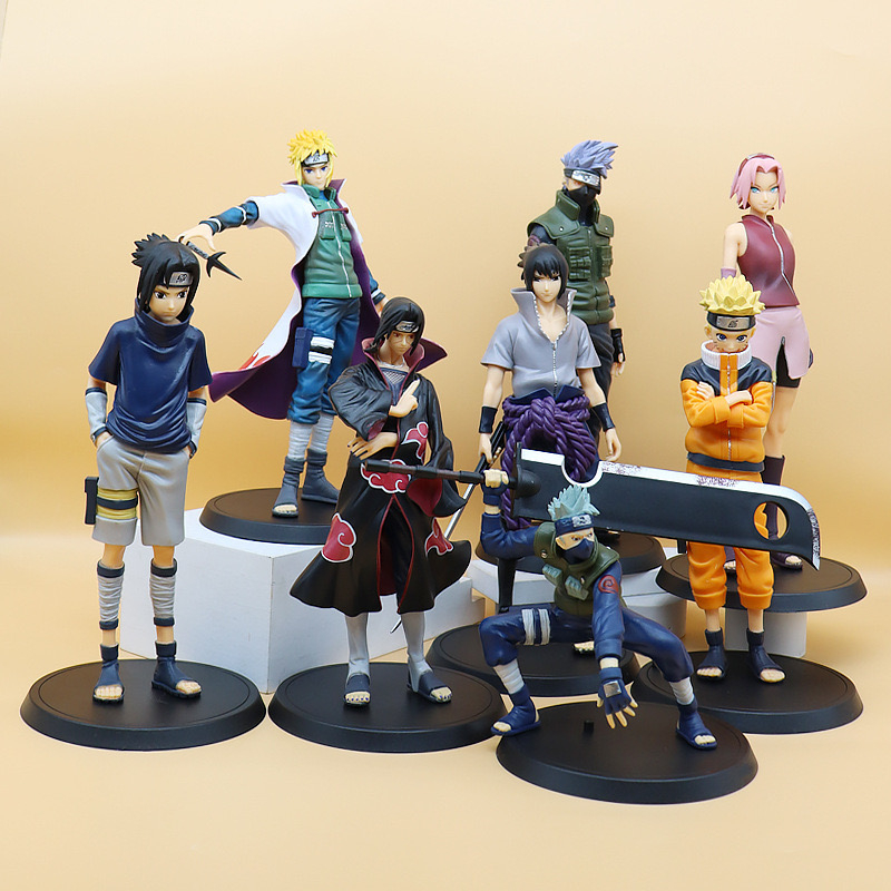 Anime NARUTO Garage Kit Big Knife KAKASHI UCHIBA SATUKA SASUKE NARUTO Four Generations Of The SAKURA Watergate Decoration