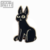 Handsome Black Cat Badge Cute Funny Little Black Cat Of High Quality Gold Metal Soft Enamel Zinc Alloy Lapel Pin