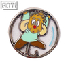 Custom A Cute Little Mouse Cartoon Animal Lapel Pin Blue Transparent Bubble Glass Texture Art Excellent Design Hard Enamel Badge