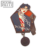 Custom Cartoon Handsome Man Lapel Pin Chains Of Iron South Korea\'s Stars Red Stain Glass Hard Enamel Black Nickel Metal Badge