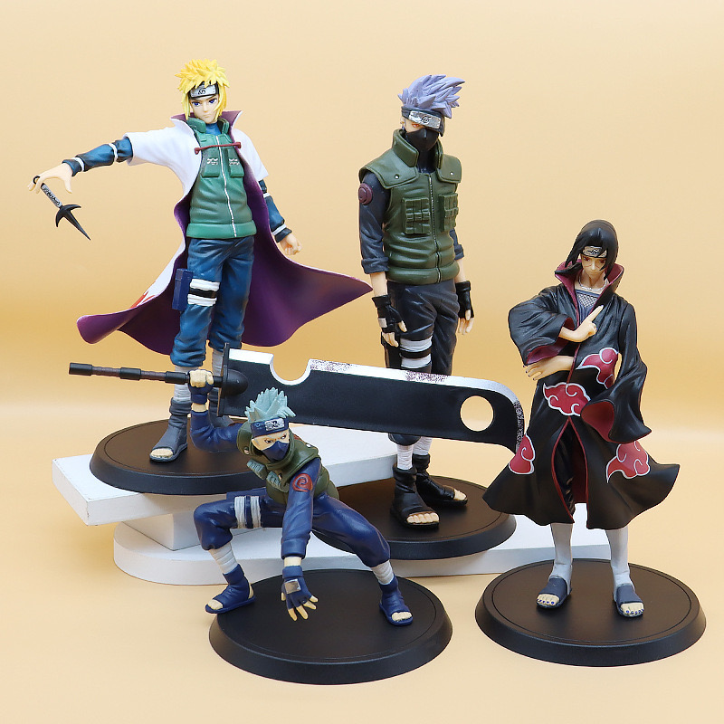 Anime NARUTO Garage Kit Big Knife KAKASHI UCHIBA SATUKA SASUKE NARUTO Four Generations Of The SAKURA Watergate Decoration