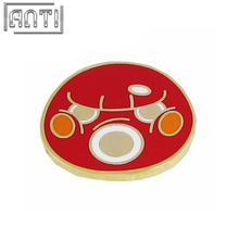 College Design Wholesale custom cartoon red cool funny face hard enamel zinc alloy lapel pin