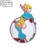 Custom Two Cute Cartoon Little Mice Lapel Pin Blue Transparent Bubble Glass Texture Art Excellent Design Hard Enamel Badge
