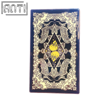 Custom Skulls And Diamonds Lapel Pin Cartoon Black Creative Rectangle Tarot Hard Enamel Black Nickel Metal Badge For Gift