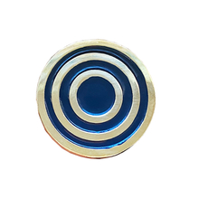Wholesale Manufacturer Custom dark blue round double-deck zinc alloy soft enamel Lapel Pi