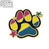 Custom Cartoon Pink Yellow Blue Cute Kitten Puppy Palm Lapel Pin Wholesale Manufacturer Hard Enamel Gold Metal Badge
