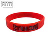 Custom Red Round PVC Silicone Bracelets Multiple Color Embossed Logo Design Bulk Cheap Club Sports Silicone Bracelets For Gift
