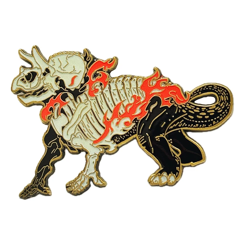 Bulk Skull Designs For Strange Creatures Pin Cartoon High Quality Gold Metal Hard Enamel Badge Make An Enamel Pin For Gift