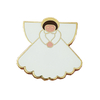 Wholesale manufacturer beautiful white angel girl hard enamel zinc alloy lapel pin