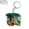 Custom Handsome Lion Acrylic Key Ring America Funny Cartoon Animal Movie Offset Printing Metal Key Ring A Gift For a Good Friend