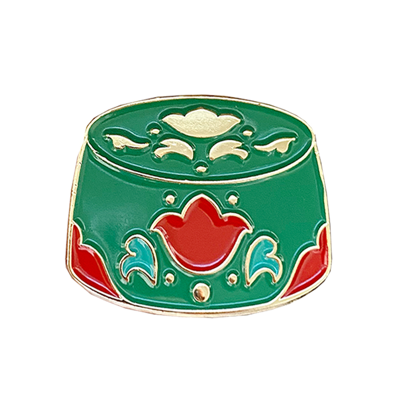Wholesale Custom green and red Many butterfly flower zinc alloy soft enamel Lapel Pin