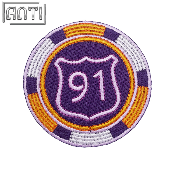 Custom Number 91 Design Embroidery Boutique Art Excellent Design The Purple And Orange Circle Embroidery Applique For Gift