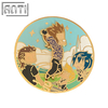 Fun Cartoon Circle Badge Four Handsome Cartoon Characters With Blue Sky And Grass Background Hard Enamel Lapel Pin