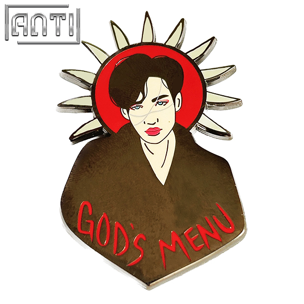 Producer Mysterious And Handsome Man Pin Cartoon Korean Star Series Design Hard Enamel Black Nickel Metal Badge For Gift