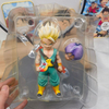 Seven Dragon Ball Replaceable Head Trunks Garage Kit Standing Double Head Statue Trunks Yellow Hair Blue Hair Model Decoration