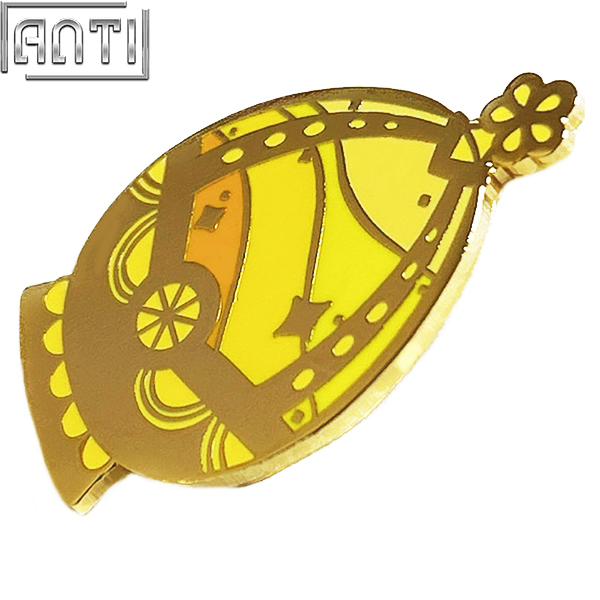 Distributor Yellow Oval Delicate Design Pin Famous Cartoon High Quality Gold Metal Hard Enamel Badge Make An Enamel Pin For Gift