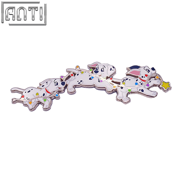 Custom Three Adorable Dalmatians Cartoon Animal Lapel Pin