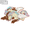 Custom Beautiful Dragon With Wings Lapel Pin High Quality Dreamy Cartoon Wonder Animals Hard Enamel Gold Metal Badge For Gift